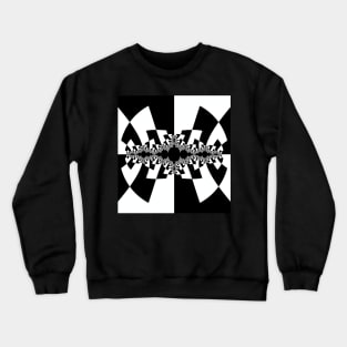 Monochrome Julia Set Crewneck Sweatshirt